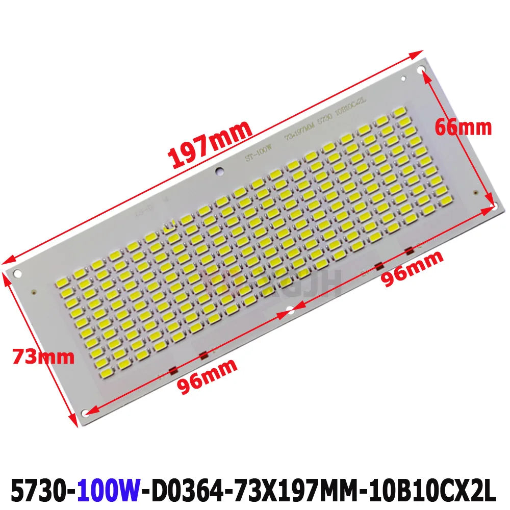 SMD5730 LED Chip PCB Light Source Long Aluminum Lamp Plate 20W 30W 50W100W Watt Diy Floodlight Outdoor Retrofit Lamp Board Acces