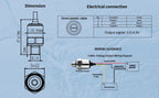 pressure sensor transmitter G1/4  5-12V 0-5V  water pressure sensor for water oil fuel gas air ceramic sensor stainless stee