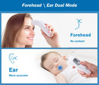 Cofoe 2 in 1 Digital Forehead & Ear Thermometer Non-Contact Medical Thermometer Baby/Adult  ±0.1℃ Temperature precise Measure