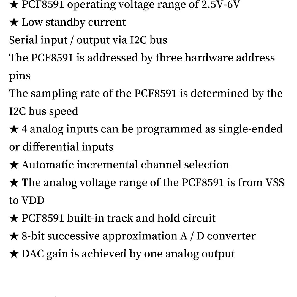 Liludin 1/5/10Pcs PCF8591 AD/DA Conversion of Digital Converter Module Temperature Illumination For Arduino