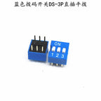 10PCS Red and blue dip switch 1 2 3 4 5 6 7 8 9 10 12PIN toggle switch spacing 2.54mm feet