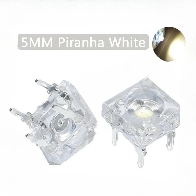 5mm F5 Piranha LED White Red Green Amber Clear 5mm 20MA LED Diode Light-Emitting-Diodes 4-pins Piranha LED Diodos Brightness