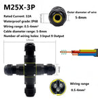 Heavy Duty Quick Connect Terminal Block T-type, IP68 Waterproof 2/3/4/5Pin for Secure & Fast Damp-Proof Wiring Connector