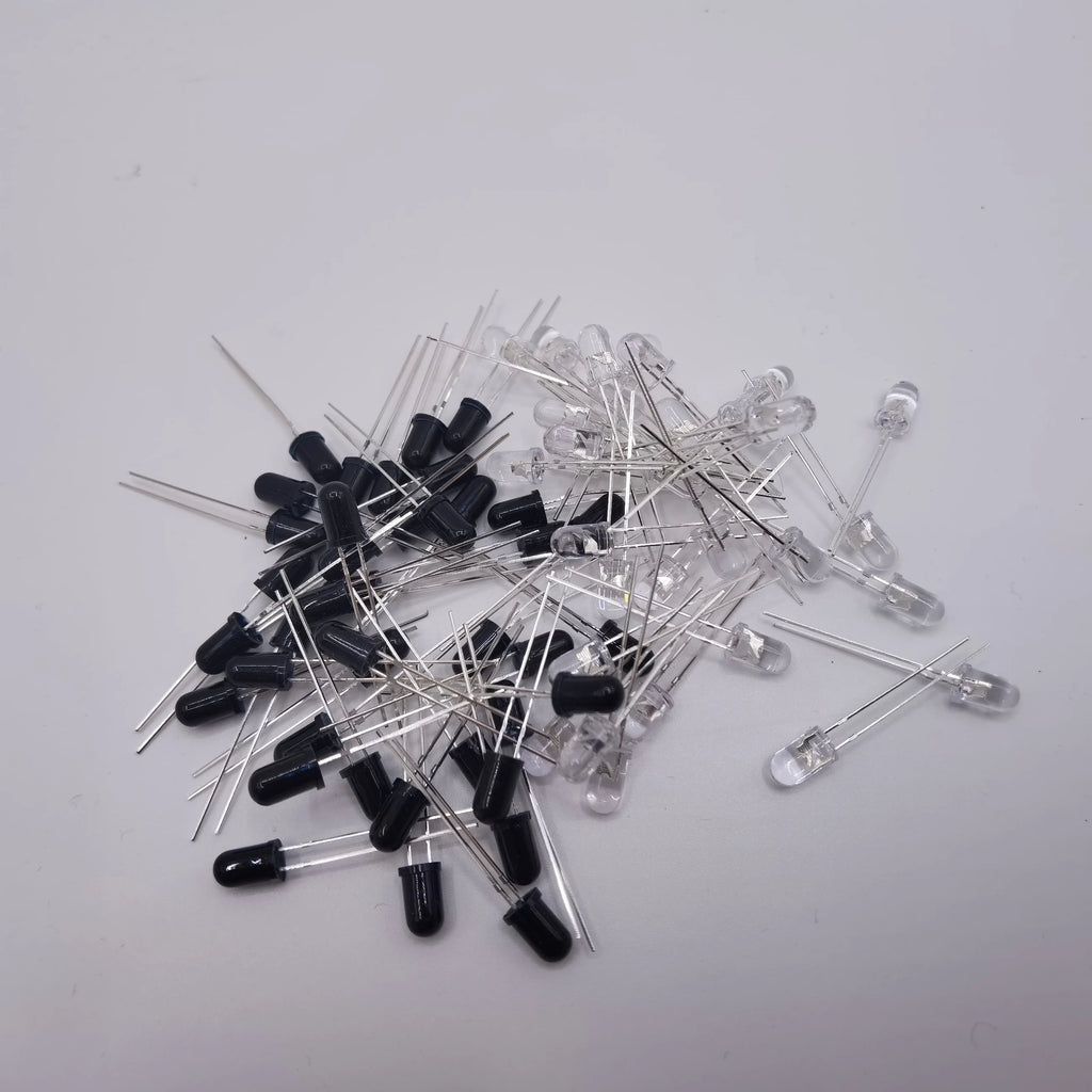 DIP 3mm 5mm IR LED Emitting Diode 850nm 940nm Emitter Receiver Infrared Transmitter Phototransistor Photodiode Invisible DIY PCB