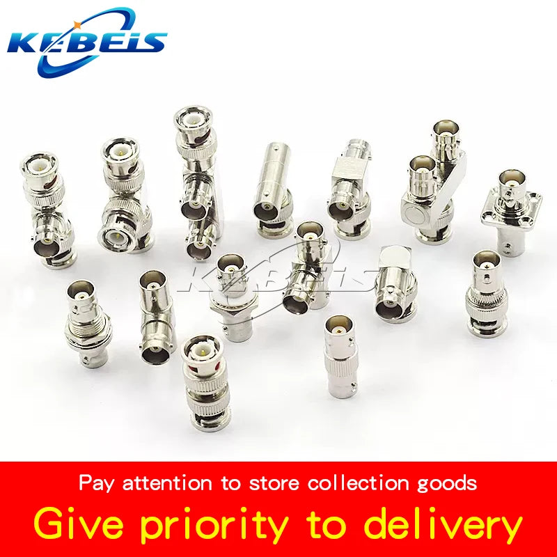 1PCS BNC to BNC Adapter Male to Female Dual Way Tee Flange BNC-KKF-KKY-KK-KKK-JJJ-KKJ-KKJ-JKW-JJ-JKQ9 RF Connector