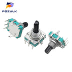 1PC EC16 Rotary Encoder 24 Position Pulse Digital Rotary 3Pin Amplifier Volume Switch Induction Cooker Switch 15/20MM Half Shaft