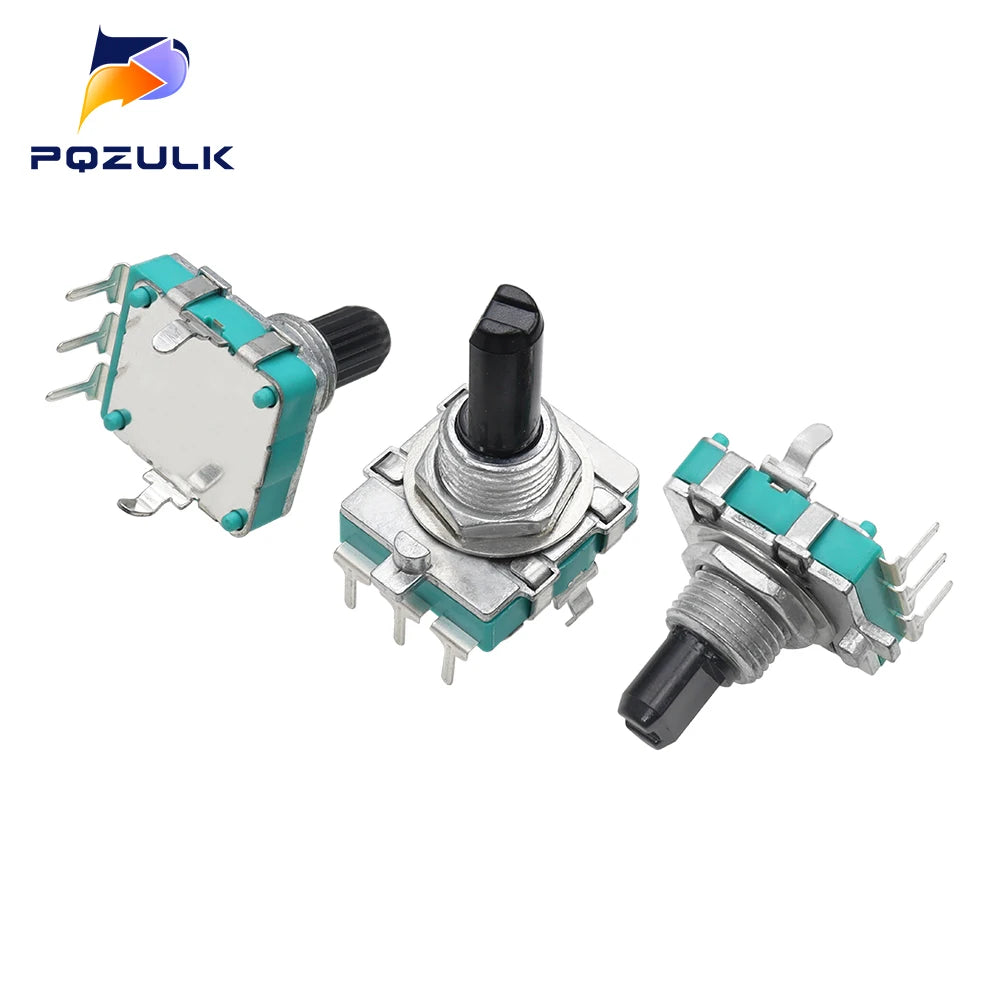 1PC EC16 Rotary Encoder 24 Position Pulse Digital Rotary 3Pin Amplifier Volume Switch Induction Cooker Switch 15/20MM Half Shaft