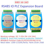 DC 12V 24V 8DI-8DO 16DI 16DO RS485 Isolated Communication Digital NPN PNP Input and Output MODBUS RTU PLC Expansion Board