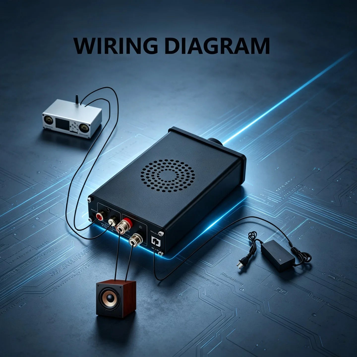 YJCO D600 TPA3255 Mono Amplifier 600W DC24-48V HiFi Digital Audio Amp RCA 3.5mm Input Subwoofer Power Amplifier SNR110dB