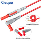 Cleqee P1300 Series Multimeter Test Lead kit 4mm Banana Plug Cable Test Hook Clip Probe Alligator Clip Automotive Tool
