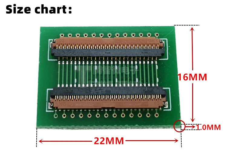 FPC FFC Flexible Flat Cable Extension Connection Board 0.3 MM PCB Pitch 25 31 39 45 51 PIN Connector FPC Adapter