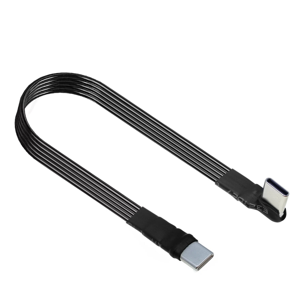 5CM 10CM 30CM USB 2.0 Type-C Flat Cable Extension FPC Cable USB 2.0 USB-C 90° Up/Down Angled Plug 5CM-1M