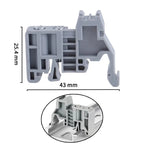 4PCS Wire Electrical Conector Terminal Connector Screw Cable Din Rail Terminal Blocks Strip Power Distribution Block Terminator