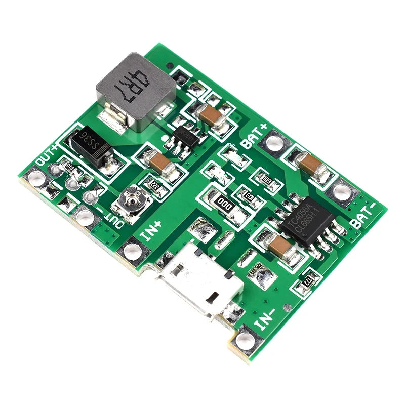 Lithium Li-ion 18650 3.7V 4.2V Battery Charger Board DC-DC Step Up Boost Module TP4056 DIY Kit Parts liludin