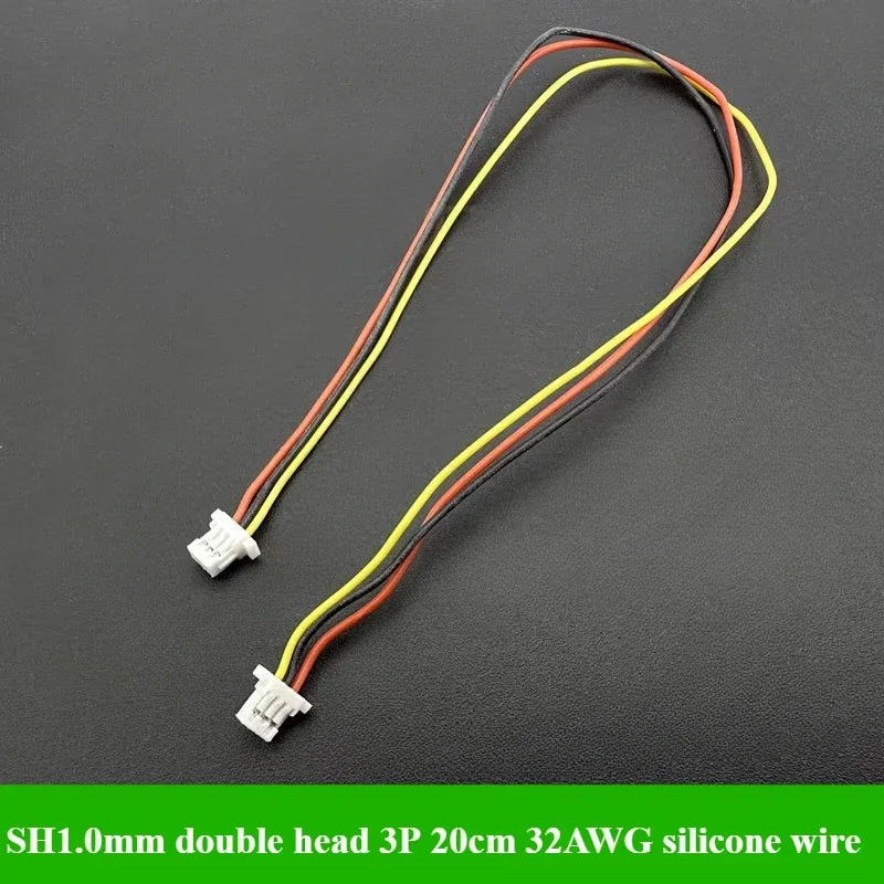 2-50Pcs/lot JST SH 1.0mm Pitch Female Socket Terminal Plug Wire Connector SH 1mm 2 3 4 5 6 Pin 20CM 32AWG Silicone Wires Cable