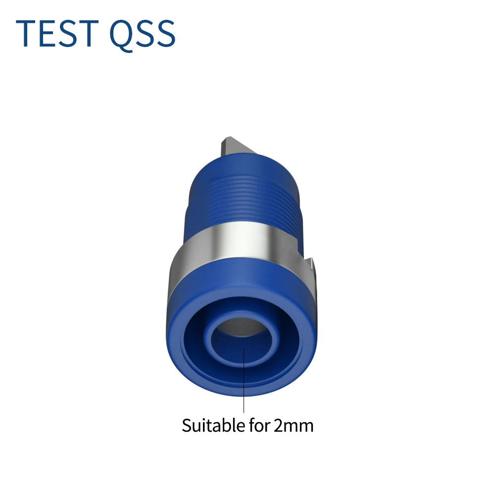 QSS 10pcs 4mm Safety Banana Socket Panel Socket Banana Plug Jack Electrical Connector Tool