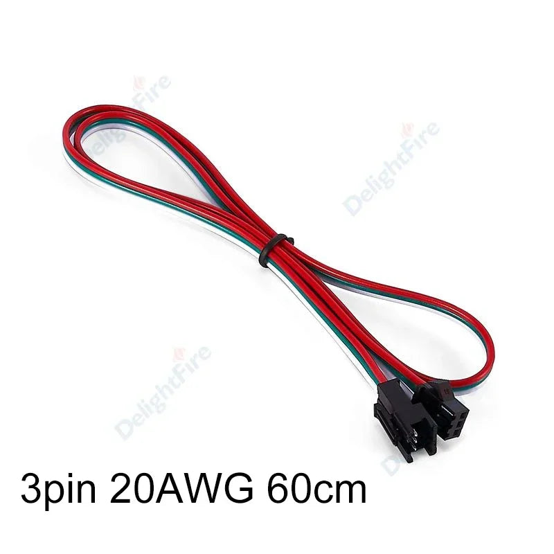 SM JST Cable Connector 60/100cm 22AWG 20AWG Extension 2 3 4 Pin Female Male Wire Connector Cable For LED Strip Light CCTV Lamp