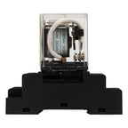 JQX-30F 30A electromagnetic relay with socket base DPDT high power relay JQX-30F-2Z AC 220V 110V DC 24V 12V