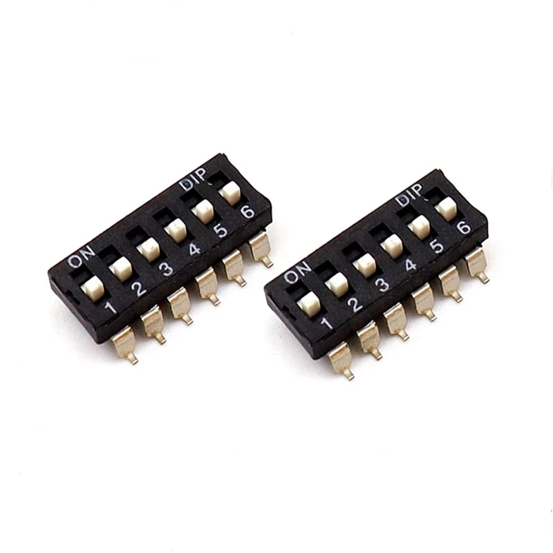 10pcs/lot 2.54 Patch DIP Switch Gold Plated Pin KM-01/2/3/4/5/6/8P/10P 2.54MM SMD
