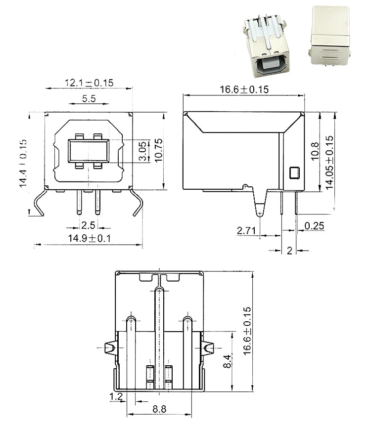 5PCS USB Interface Socket Type A Standard Port Female Male Solder Jacks Connector DIP Straight Vertical Bend Needle PCB Socket