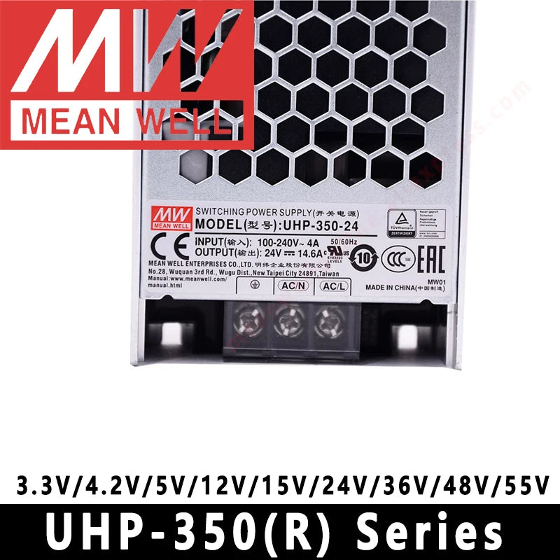 Mean Well UHP-350/350R-3.3/4.2/5/12/15/24/36/48/55 Meanwell UHP-350 Series 350W Led display Power Supply PFC/Redundant function