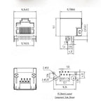2PCS Metal RJ45 Shield Network Jack 8 Pin PCB SMT/horizontal/vertical Board Female Socket Connector 8P8C