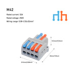 10/50 PCS Mini Fast Wiring Cable Connectors Universal Compact Splitter Electrical Conductors Push-in Home Terminal Block