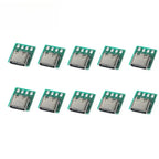 10PCS TYPE C USB 3.1 Connector 16 Pin Test PCB Board Plate Adapter Socket for Data Line Cable Transfer Test Board
