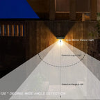 Solar Wall Lights Outdoor with 3 Lighting Modes & Motion Sensor, Solar Porch Light with 2 Bulbs, Waterproof Solar Wall Sconce
