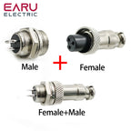 GX12 GX16 GX20 Aviation Connector Plug Socket Circular Connector 2 3 4 5 6 7 8 9 10 12 Pin 12/16/19mm Cable Wire Male Female