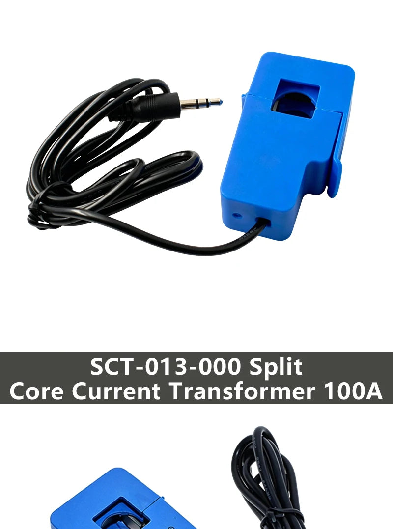 SCT-013 Split Core Current Transformer 5A 10A 15A 20A 30A 50A 60A 100A Multi-range Non-invasive Clip-on AC Current Sensor