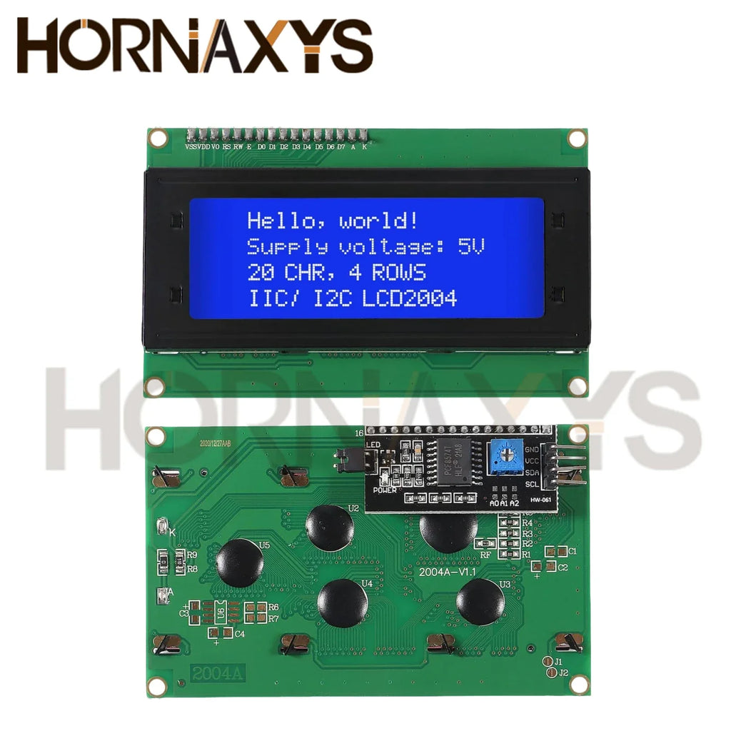 LCD2004 + I2C LCD2004 20x4 2004A Módulo Adaptador De Interfaz Serie LCD IIC De Caracteres De Pantalla Azul Verde Para Arduino