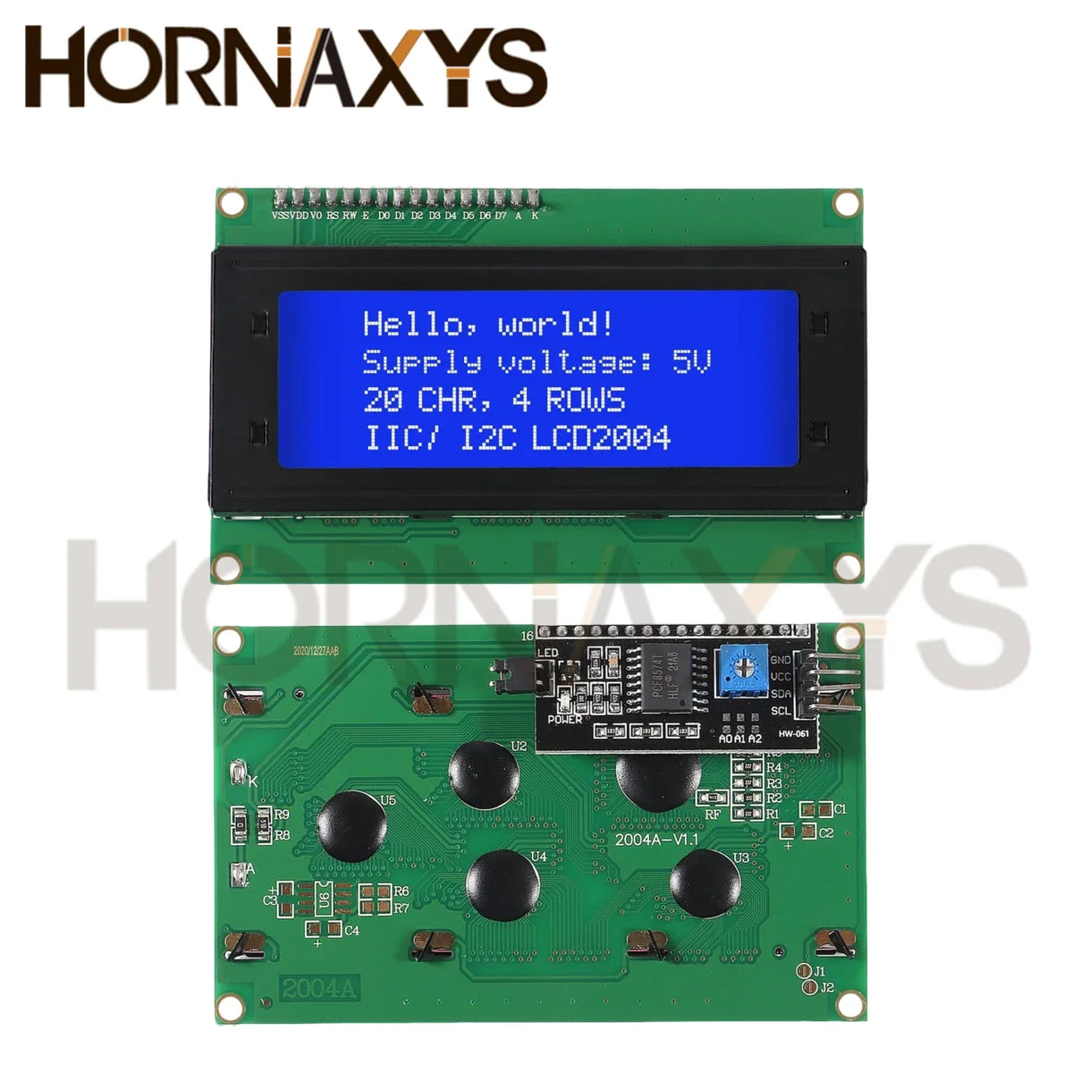 LCD2004 + I2C LCD2004 20x4 2004A Módulo Adaptador De Interfaz Serie LCD IIC De Caracteres De Pantalla Azul Verde Para Arduino