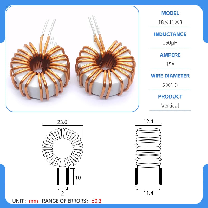 12x8.5x5 20x12x8 26x16x10 Amorphous Nanocrystalline Inductors Toroidal Choke Common Mode Filter Inductor