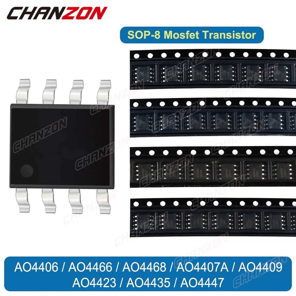 Original Sop8 Ao4406 Ao4466 Ao4468 Ao4407A Ao4409 Ao4423 Ao4435 Ao4447 N/P Channel 8 Pin Mosfet Transistor Integrated Circuit