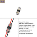 I-Type 1/2/3pin LED Wire Connector Quick Splice Cable Terminal Block for LED Strip, Audio, Car, Home Appliances Wiring AWG20-22