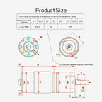 12V24V Planetary Gear DC Low-Speed Motor DC 775 Long Life Ultra-High Torque Forward And Reverse 42mm Planetary Brushed GearMotor