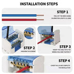 UK207/211/215/407/411/415 DIN Rail Terminal Block, 125A Distribution Box 1/2 In Several Out, Electrical Junction Box