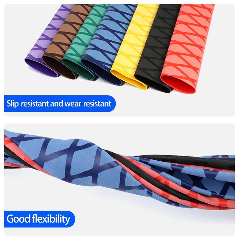 Anti-Slip Heat Shrink Tube ID 15mm - 60mm Handle Grip Repair Tool Protective Tubing Non-slip Insulation Sleeve for Fishing Rod