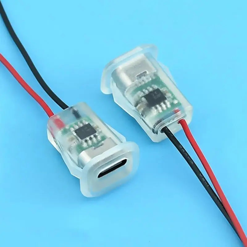 Waterproof USB C Female Charging Port Connector 1Pcs Chassis Mount Jack for DIY Electronics Project Use