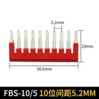 2/3/4/5/10 Seats Terminal Strip Jumper Plug-in Fixed Bridge PT ST UT DIN Rail Terminal Blocks center connection bar Accessories