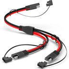 10AWG SAE Y Splitter Cable SAE Quick Disconnect Connector 1 to 2 SAE to SAE Extension Cable SAE Plug