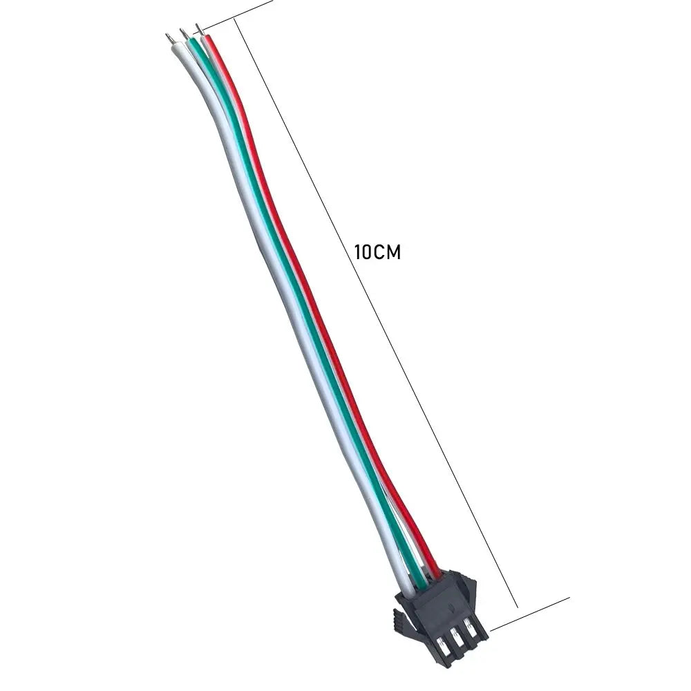 3 Pin JST SM Male Female Plug Connector Cable For WS2812B WS2812 WS2811 LED Strip Lamp