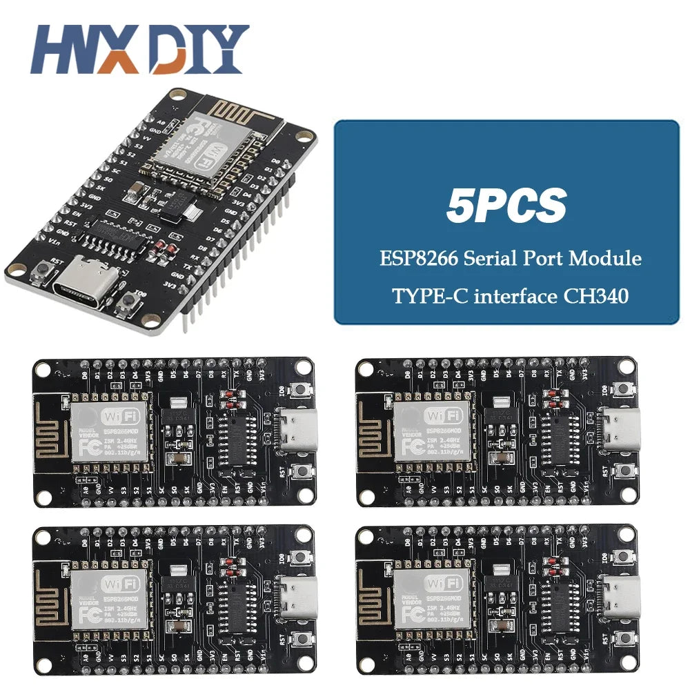1-10pcs ESP8266 serial port wifi module NodeMCU Lua V3 Internet of Things development board TYPE-C interface CH340