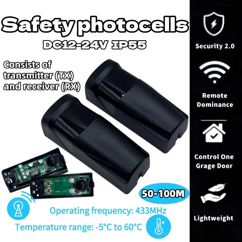 Wireless Battery Photocell Infrared Sensor Beam For Sliding Door Sense The Human Body Safety Control