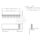 10PCS 2.54mm Curved Needle Female Header Single Row Double Row 90 Degree Socket Pin Header 2P3P4P5P6P8P-40P Pin Connector