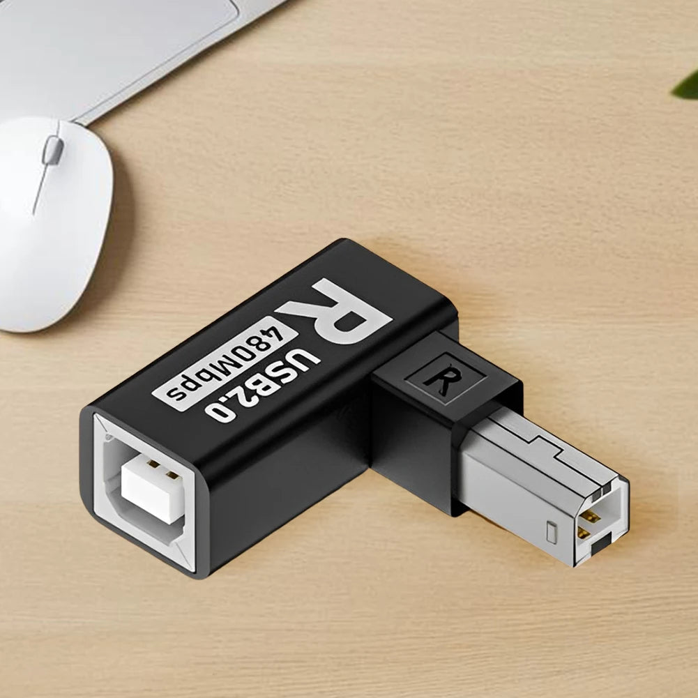 Elbow USB2.0 Printer Adapter USB Type B Male to Female For Printer Hard Drive Base Fax Machine Scanner USB 2.0 Printer Adapter