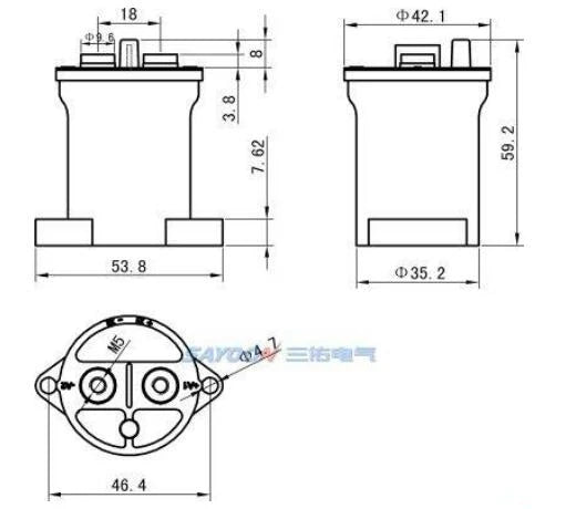 SAYOON SEV100AD  SEV100BD HV  Dc Contactor 100A High Power  Voltagefor Charging Piles Electrical Equipment  ROHS CE
