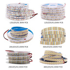 12V 24V LED Strip SMD 2835 Flexible LED Tape 5M 120 240 480Leds/m Waterproof Ribbon Diode Room Decor Warm Natural Cool White