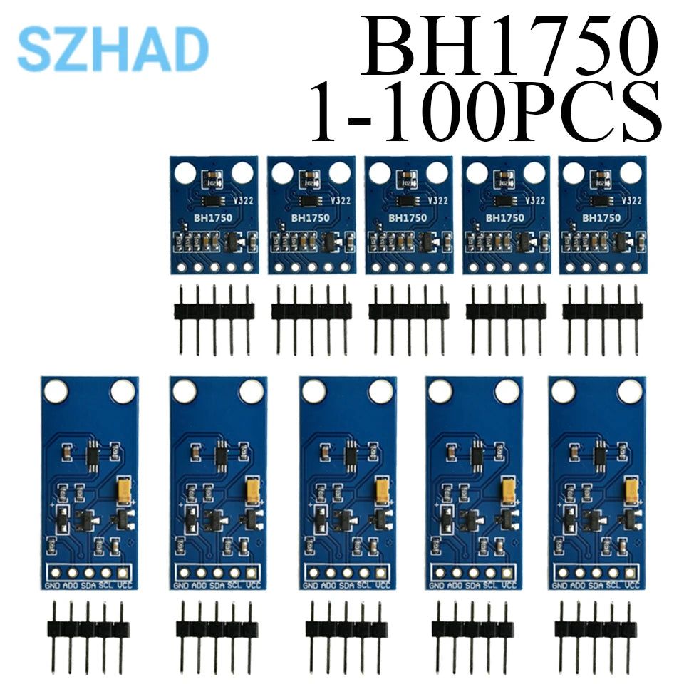1-100PCS GY-30 GY-302 BH1750FVI  BH1750 The digital optical intensity illumination sensor BH1750FVI of module for arduino 3V-5V